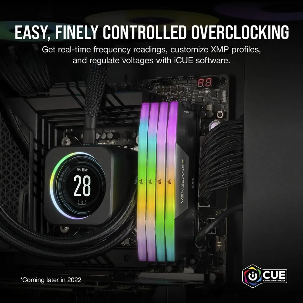 Модуль пам'яті Corsair DDR5 32GB (2x16) 6000MHz Vengeance RGB Black (CMH32GX5M2M6000Z36) - фото 5