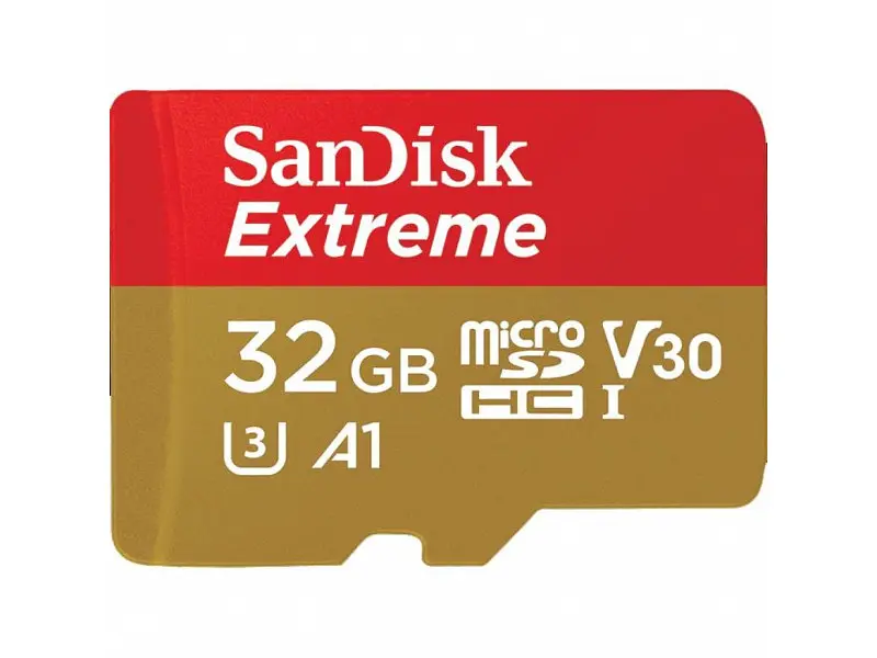 Карта пам'яті SanDisk Extreme microSDHC UHS-I U3 V30 Twin Pack + SD Adapter 32 GB (SDSQXAF-032G-GN6AT) - фото 2