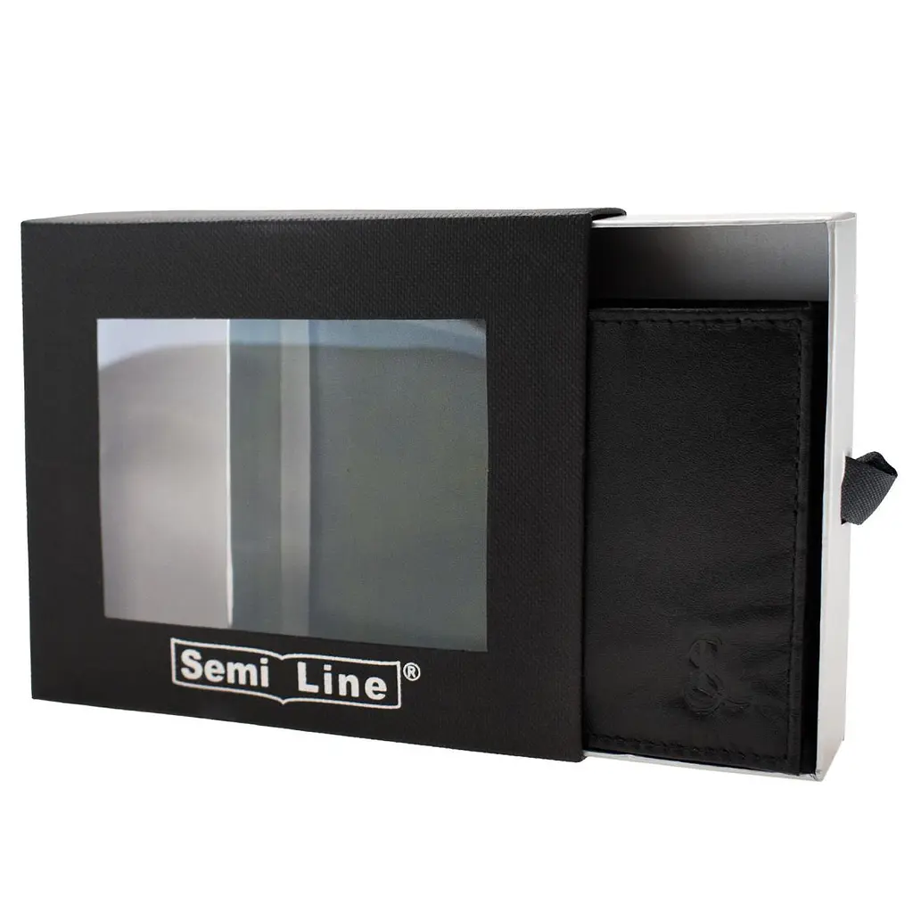 Портмоне чоловіче шкіряне Semi Line RFID Black (P8276-0) - фото 4