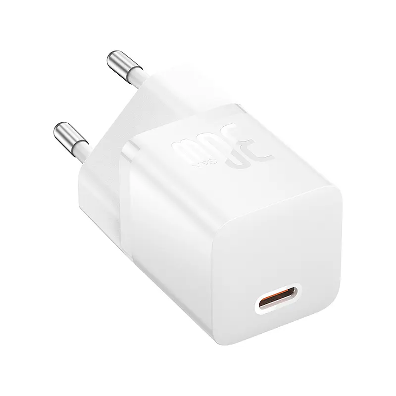 Мережевий зарядний пристрій з кабелем Baseus GaN5 Fast Charger(mini) 1C 30W EU Moon White(With: Fast Charging Data Cable Type-C) (P10110902213-00) - фото 4