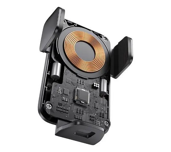 Автомобільний тримач холдер Baseus Wisdom Auto Alignment Car Mount Wireless Charge QI 15W CGZX000101 Black - фото 3