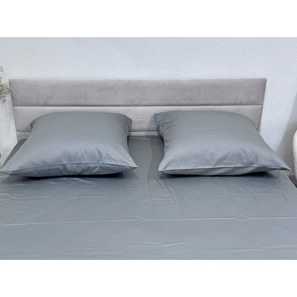 Наволочка Ecotton Natural Grey сатин 50х70 см 2 шт. сіра (24740) - фото 5
