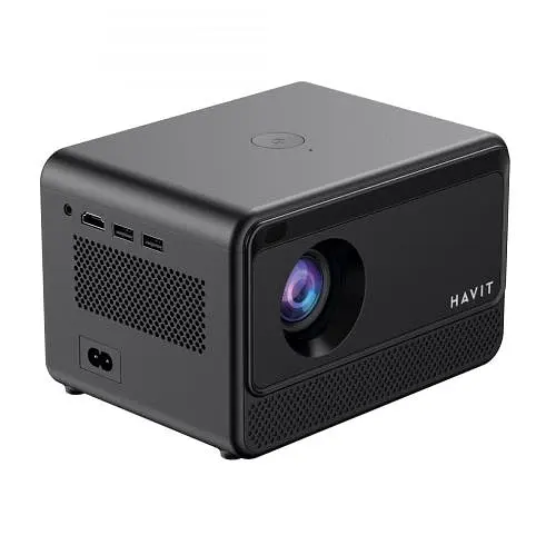 Проектор Havit HV-PJ211 Pro, Black, Android TV 9.0, WiFi / Bluetooth, 1280x720, 180 Лм, 1000:1, 2x3 Вт, HDMI, 2xUSB - фото 3