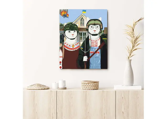 Раскраска по номерам Оrner Українська Котика. Оборона (40х50) (orner-1675) - фото 3