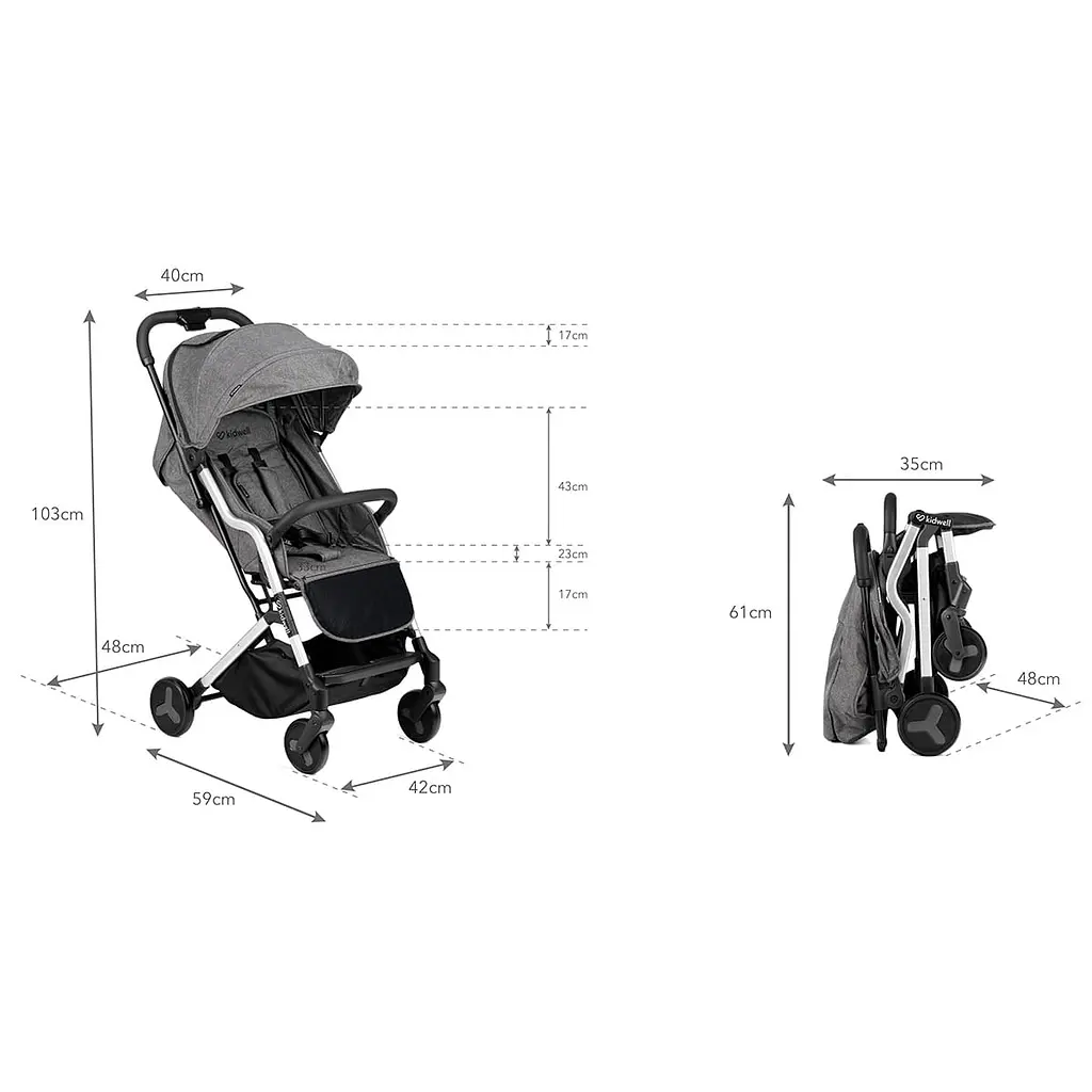 Прогулочная коляска Kidwell Mavero Silver/Black - фото 10