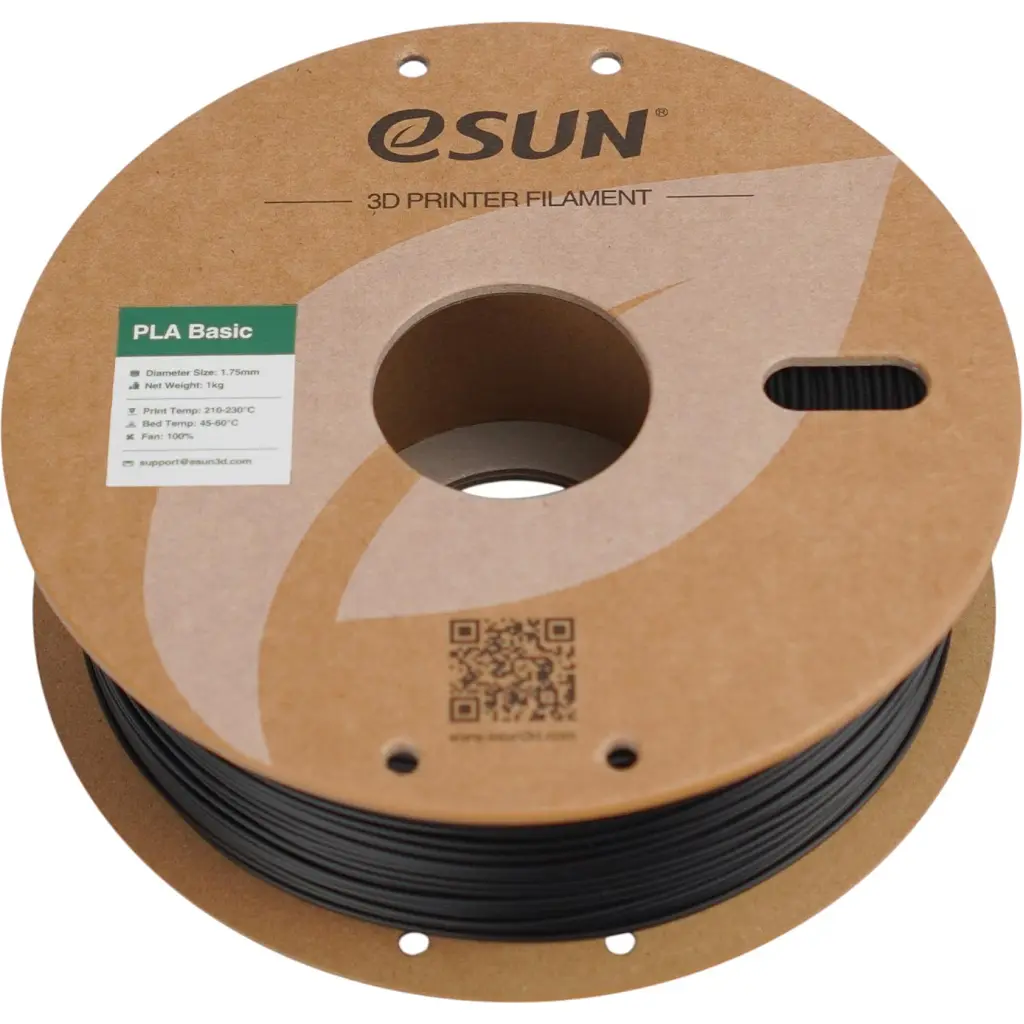 Пластик для 3D-принтера eSUN PLA BASIC 1,75mm 1kg BLACK (PLA-BASIC175B1P1) - фото 3