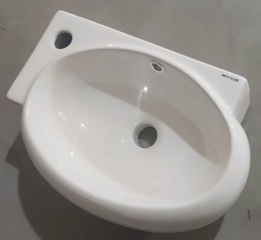 Умивальник підвісний Mixxus Premium Diverse-1201-R 400x215x140 мм з отвором під змішувач та перелив MP6506, Білий - фото 8