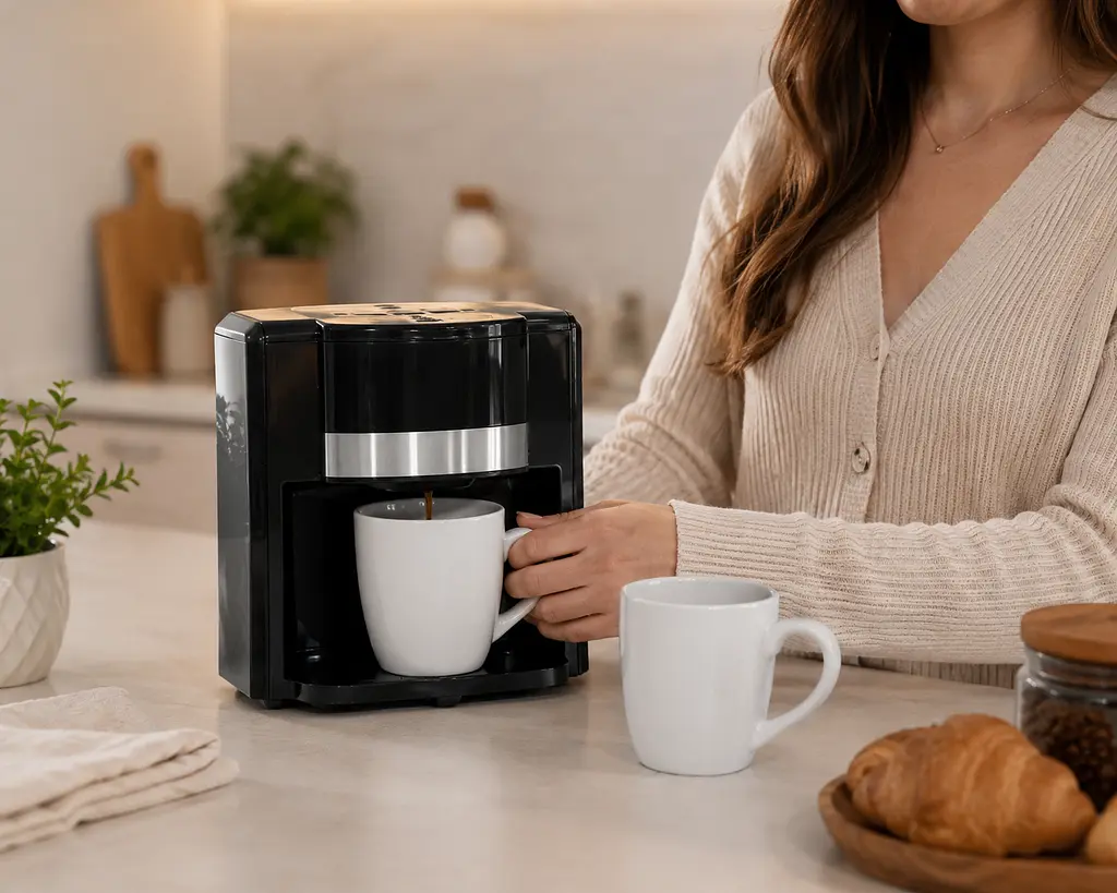 Кавомашина з двома чашками Coffee Machine AND 5269 Чорна / Крапельна кавомашина / Кавоварка електрична 500W - фото 2