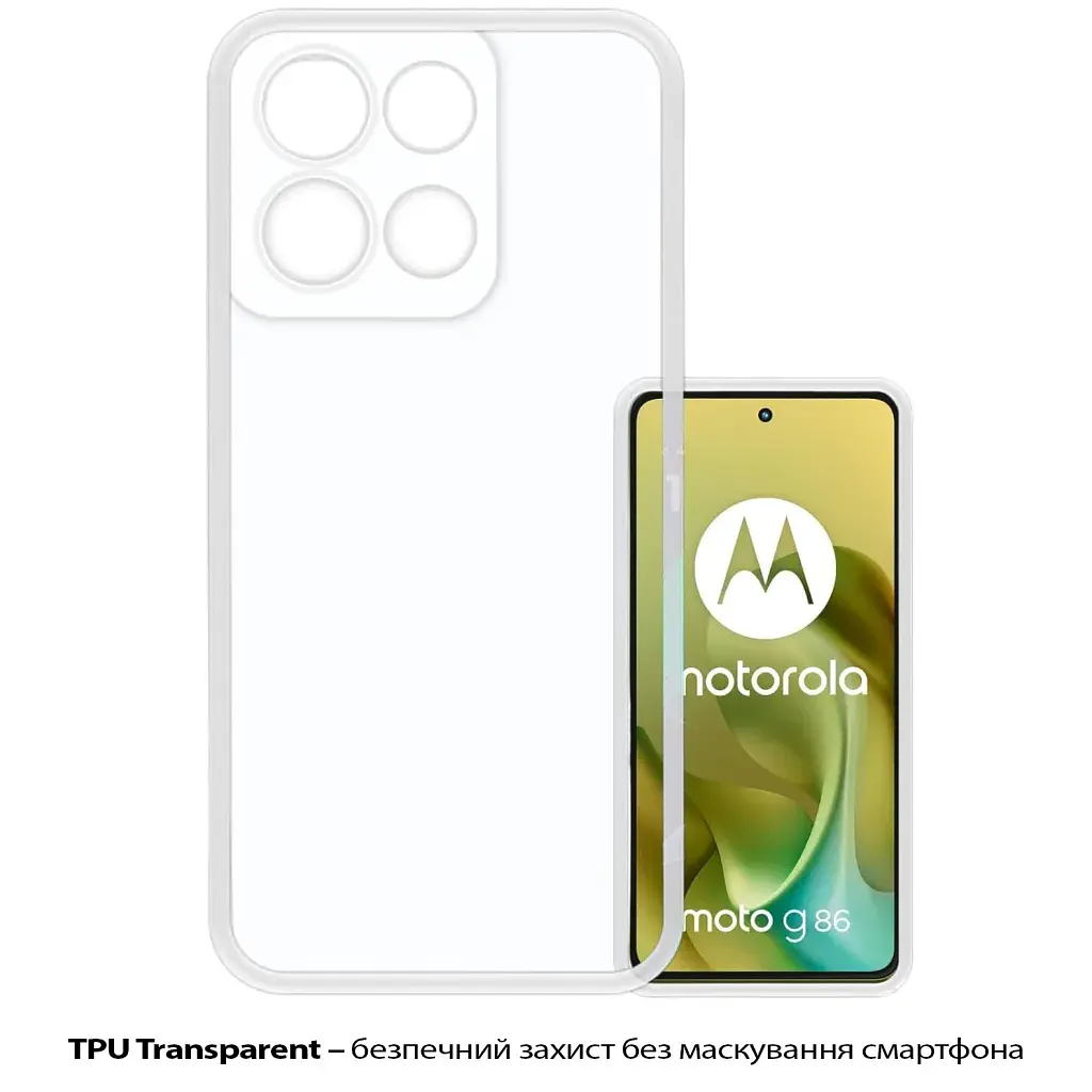 Чохол до мобільного телефона BeCover Silicone Motorola Moto G86 Transparent (713769) - фото 2