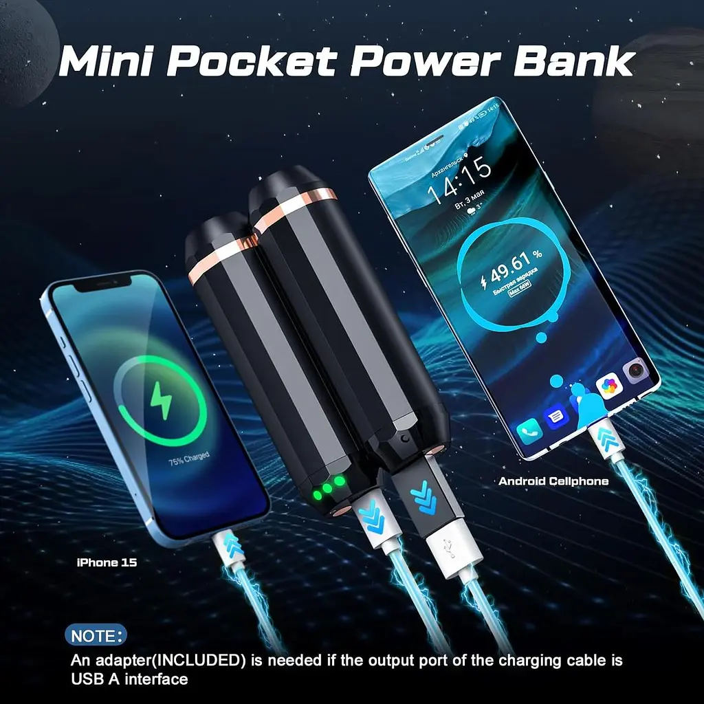 EnjoyNest C306 Перезаряжаемые грелки для рук, грелки для рук 3-в-1, многоразовые, 10 000 мАч, с 2 внешними батареями - фото 7