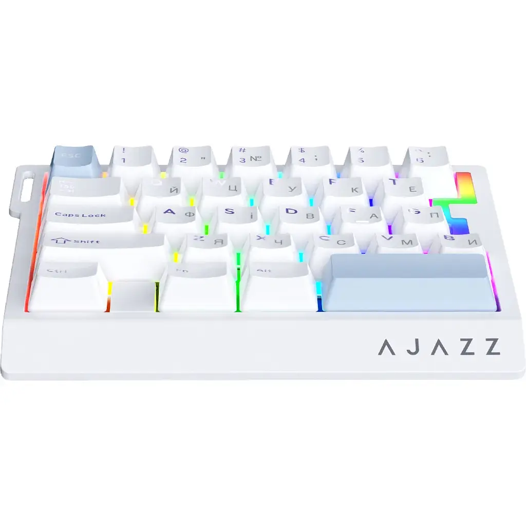 Клавіатура Ajazz AK029 Ice Island Magnetic Switch USB UA White/Blue (AK029-I-WB) - фото 2