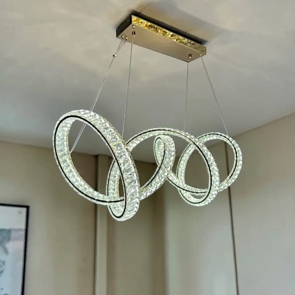 Кришталева LED-люстра Linisoln 7115/100 FG, 240W до 40 м2 у золоті - фото 6