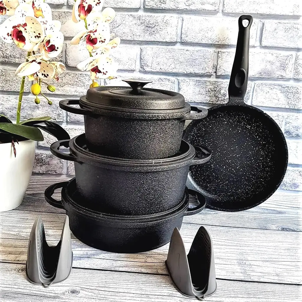 Набір посуду O.M.S. Collection 3050 Black 7 предметів - фото 8