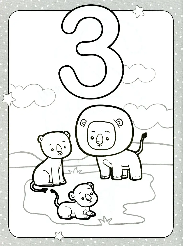 Розмальовка для найменших. Розфарбуй цифри - фото 5
