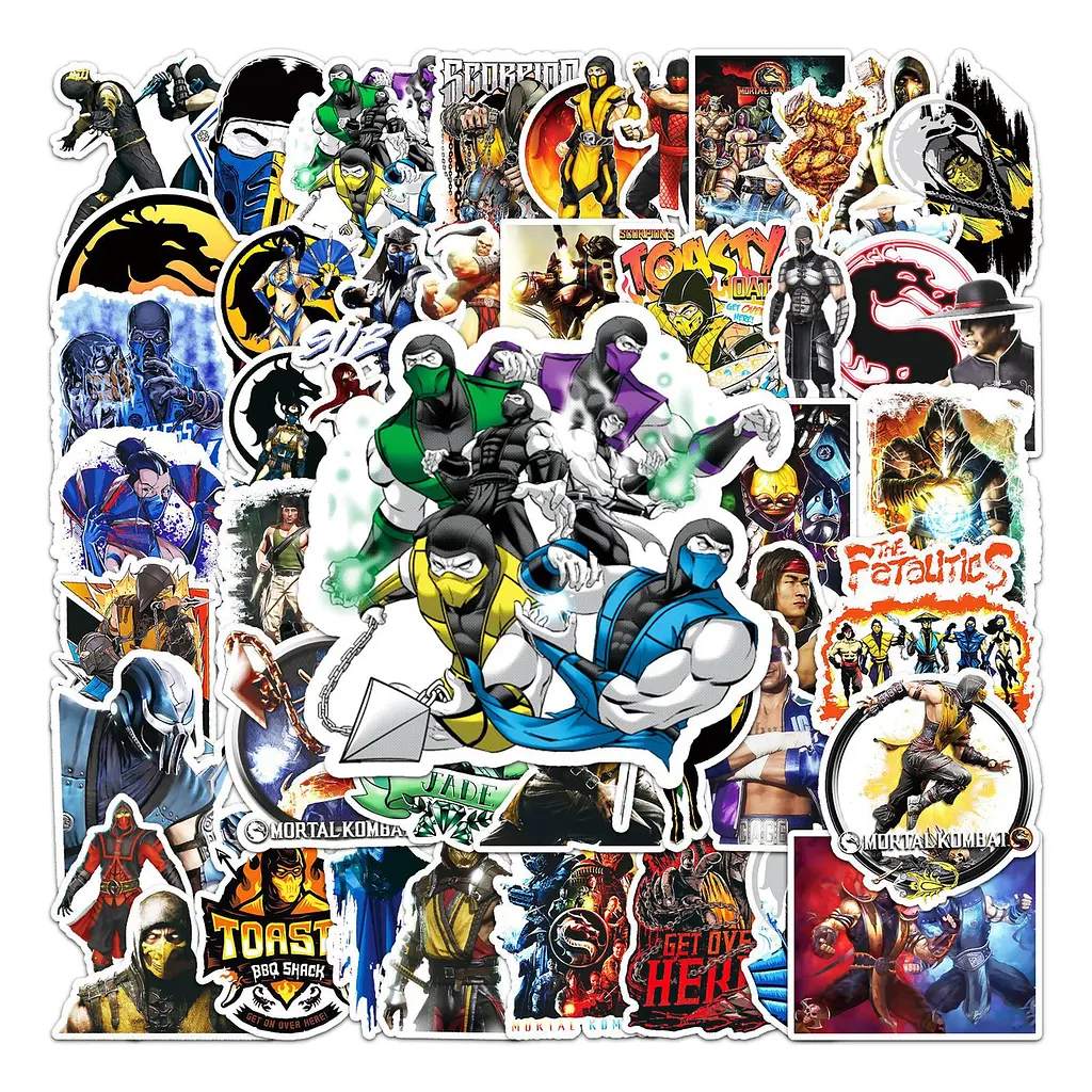 Стікерпак Мортал Комбат Набір наклейок GeekLand Mortal Kombat 50 штук - фото 2