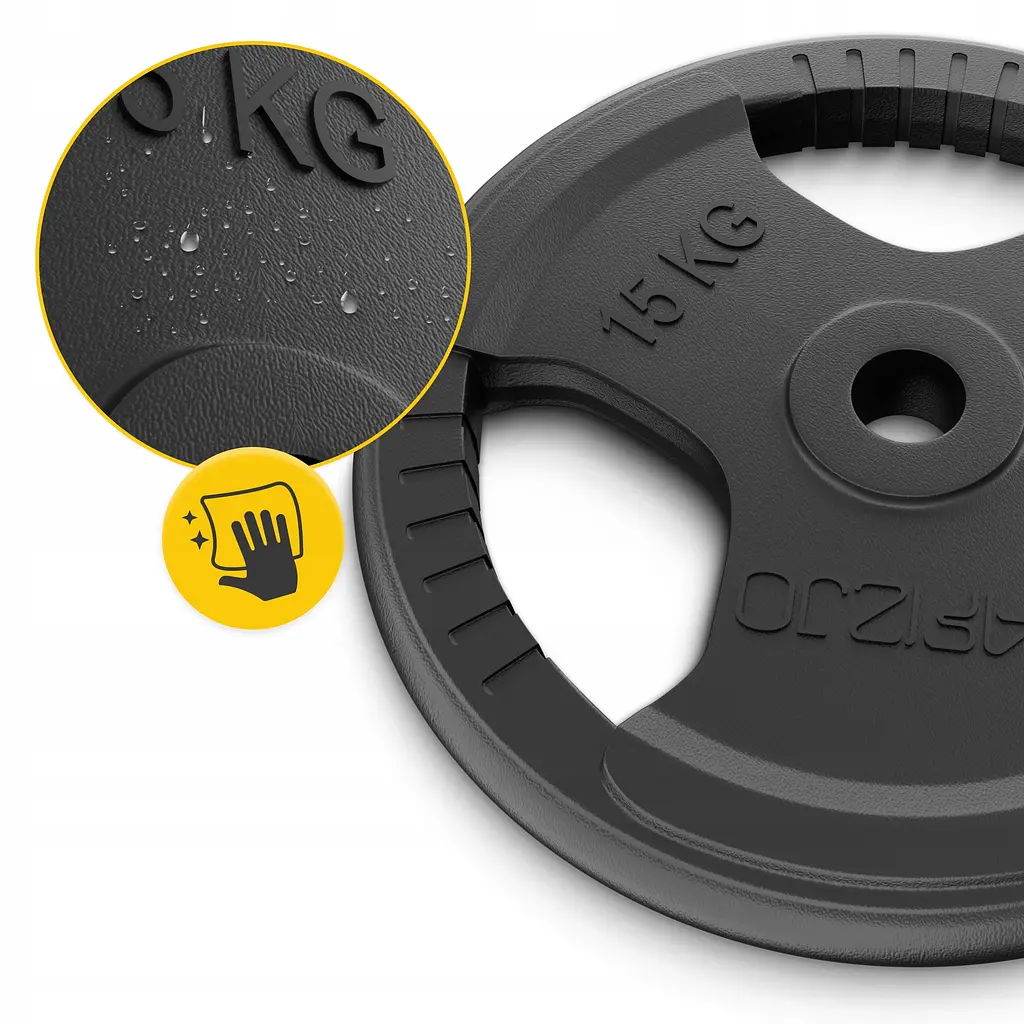 Диск металевий 4FIZJO 2 x 15 кг 26 мм Black (P-5905973401371) - фото 3