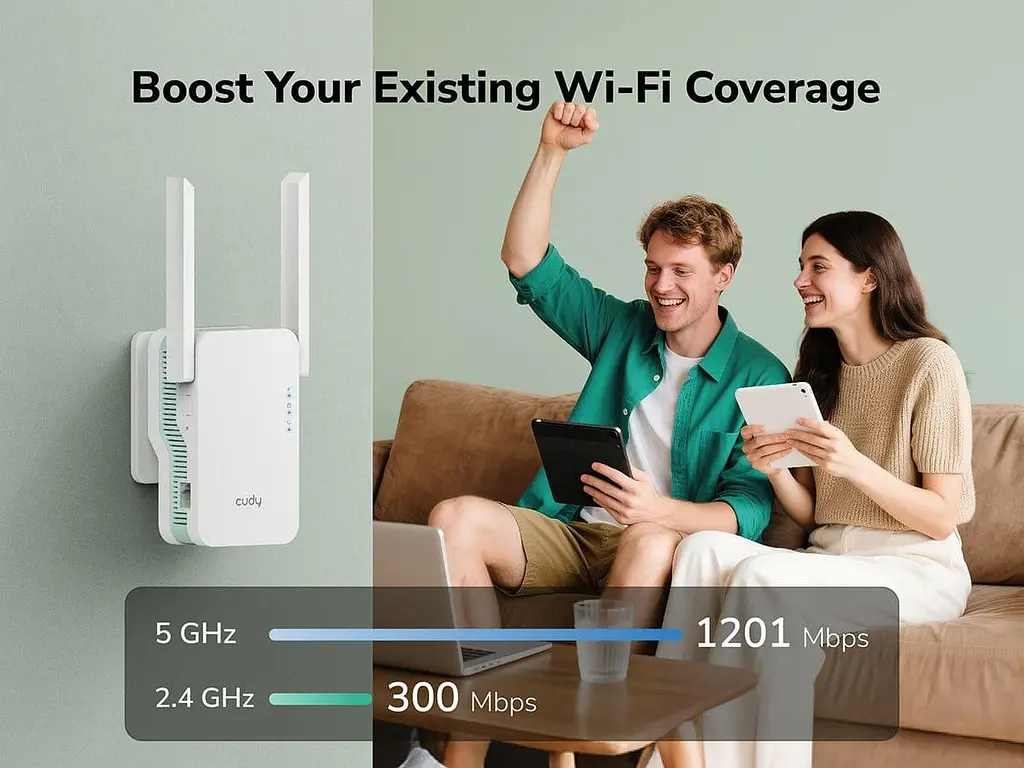 Точка доступу Cudy RE1500 AX1500 Wi-Fi 6 Mesh Repeater (RE1500) - фото 7