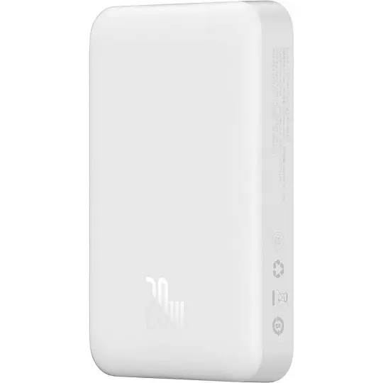 Внешний аккумулятор Baseus Magnetic Mini Wireless Fast Charge Power Bank 10000mAh 20W White [PPCX030002] [94806] - фото 2