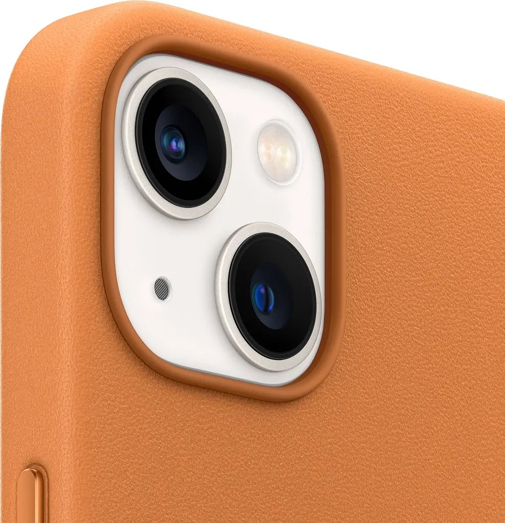 Чохол Leather Case with MagSafe для Apple iPhone 14 Golden Brown AAA [76978] - фото 4