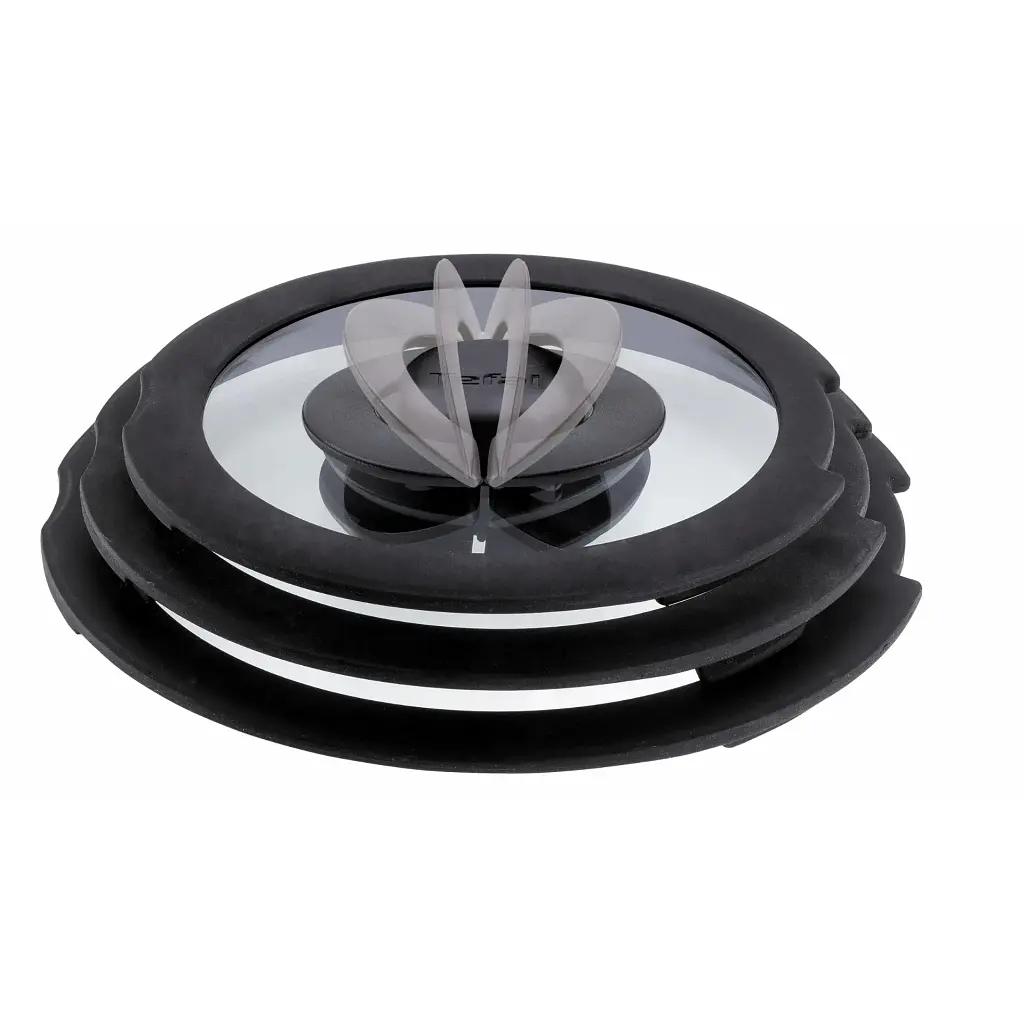 Кришка для посуду Tefal Ingenio 28см, скло, силікон, прозоро-чорний (L9846753) - фото 2