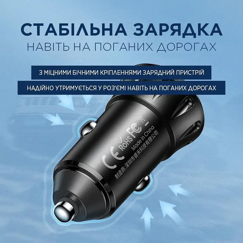 Автомобільний зарядний пристрій Remax Vanguard Series 2xUSB 2.4A Black (RCC-236) - фото 3
