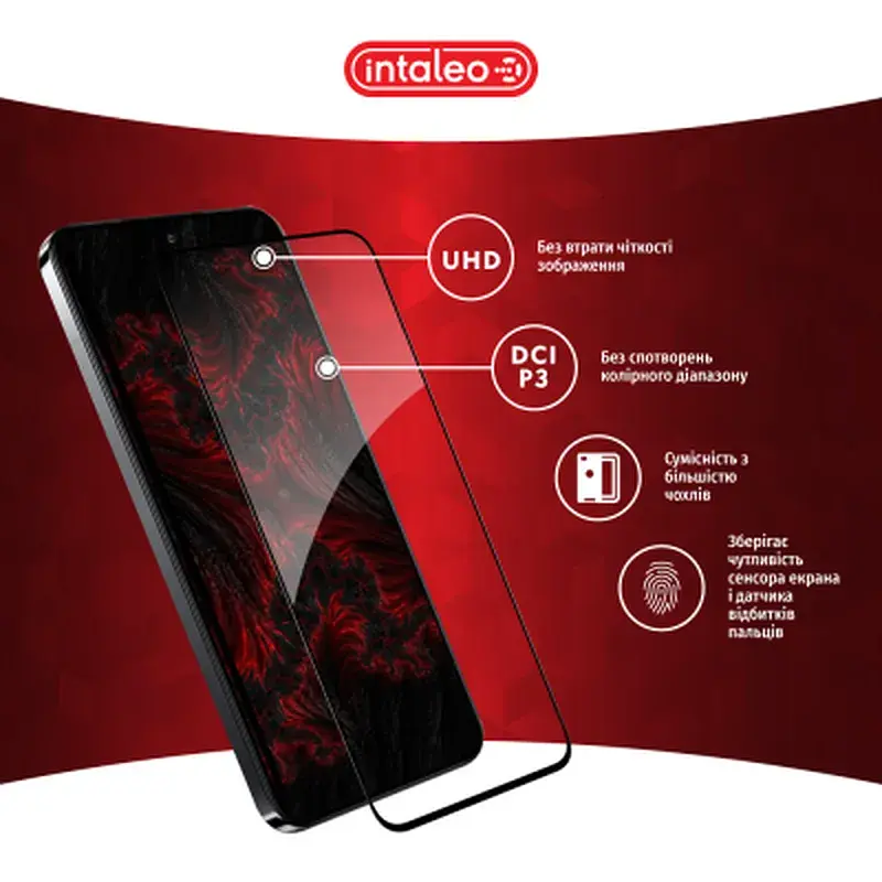 Скло захисне Intaleo Full Glue Xiaomi 14 Black (1283126591259) - фото 4