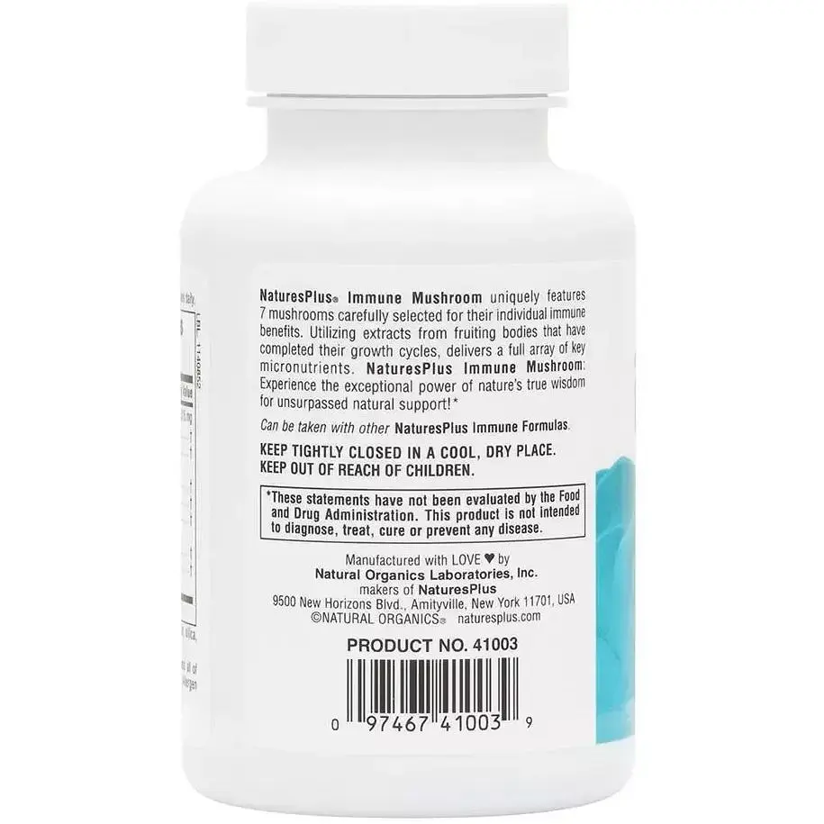 Екстракт 7 грибів NaturesPlus рейши, шиїтаке, кордицепс 60 капсул - фото 3
