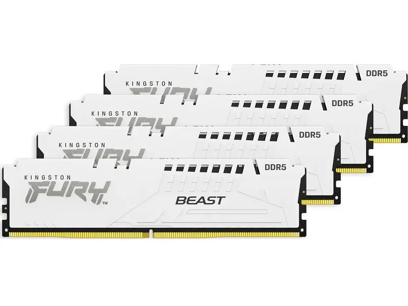 Модуль пам'яті Kingston FURY 128 GB (4x32GB) DDR5 5600 MHz Beast White (KF556C40BWK4-128) - фото 3