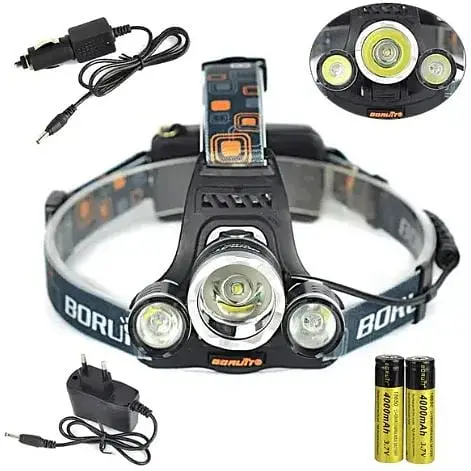 Налобный фонарь Bailong BL-3000-T6 LED аккумуляторный универсальный для рыбалки - фото 3