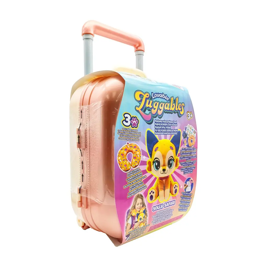 Ігровий набір Lovable Luggables м'яка іграшка Solly з подушкою і валізкою (815887029507) - фото 3