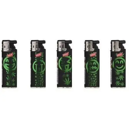 Зажигалка Prof Turbo Green Faces Slidecap - фото 2