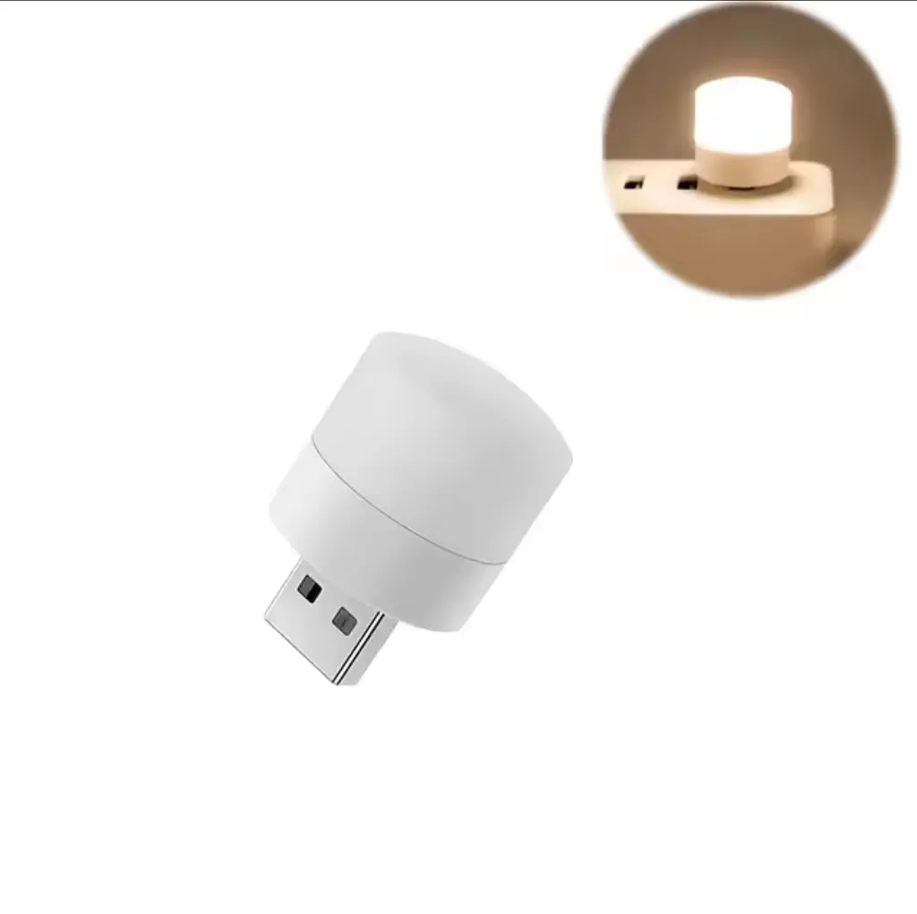 Портативна USB світлодіодна лампа-нічник із теплим (3000К) світлом, працює від Power Bank, та ін. ґаджетів 5В - фото 2