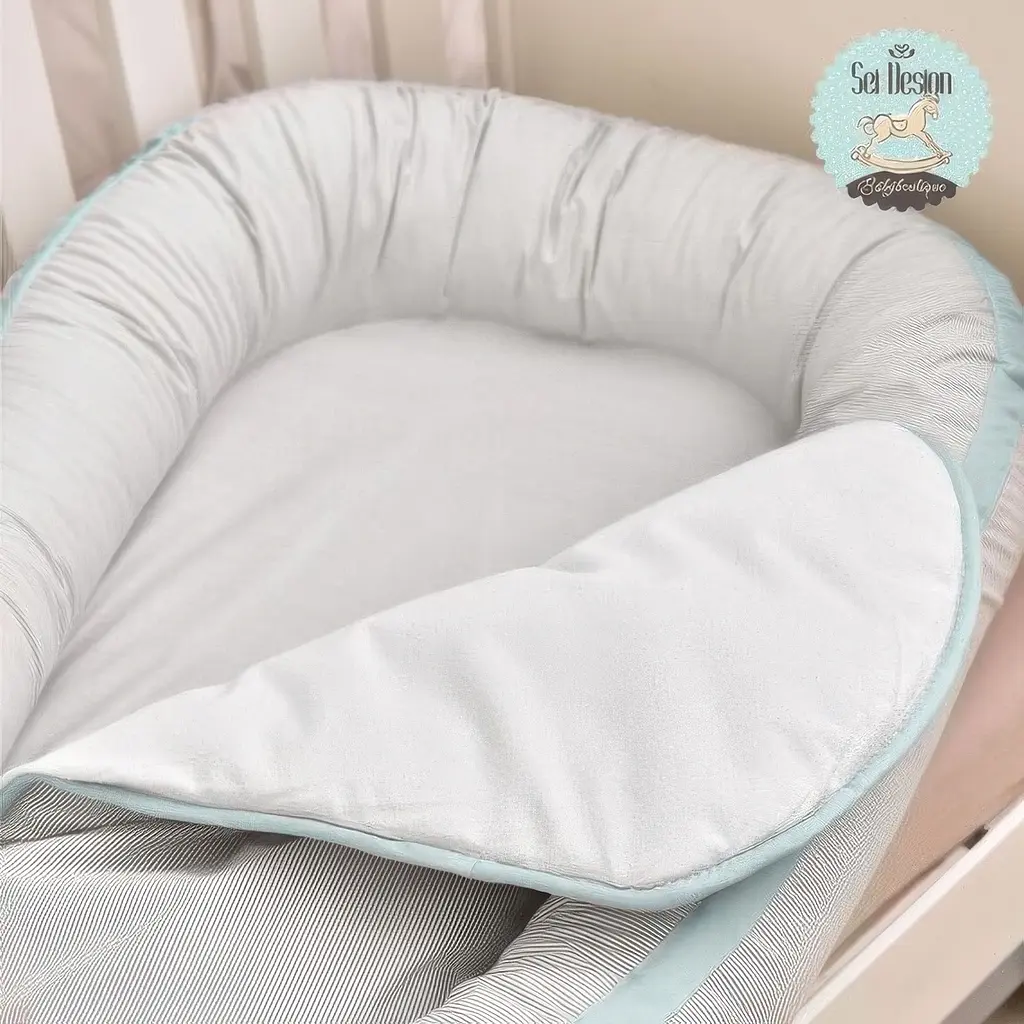 Кокон позиціонер для новонароджених Sei Design 88х60х12 см + подушка сірий (8-35420) - фото 5
