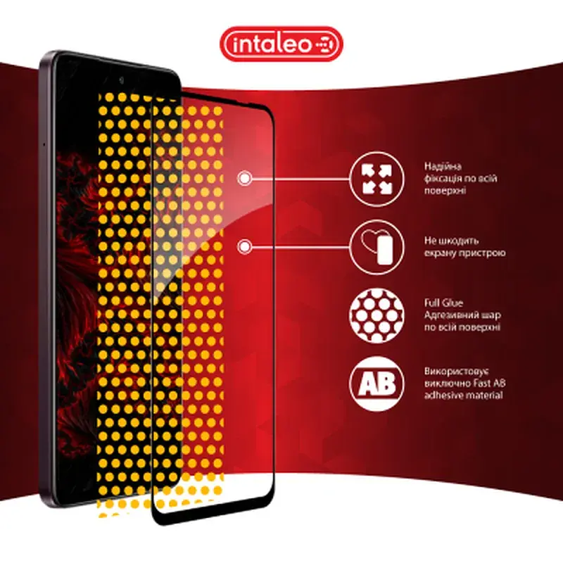 Скло захисне Intaleo Full Glue Oppo A3x Black (1283126598784) - фото 7