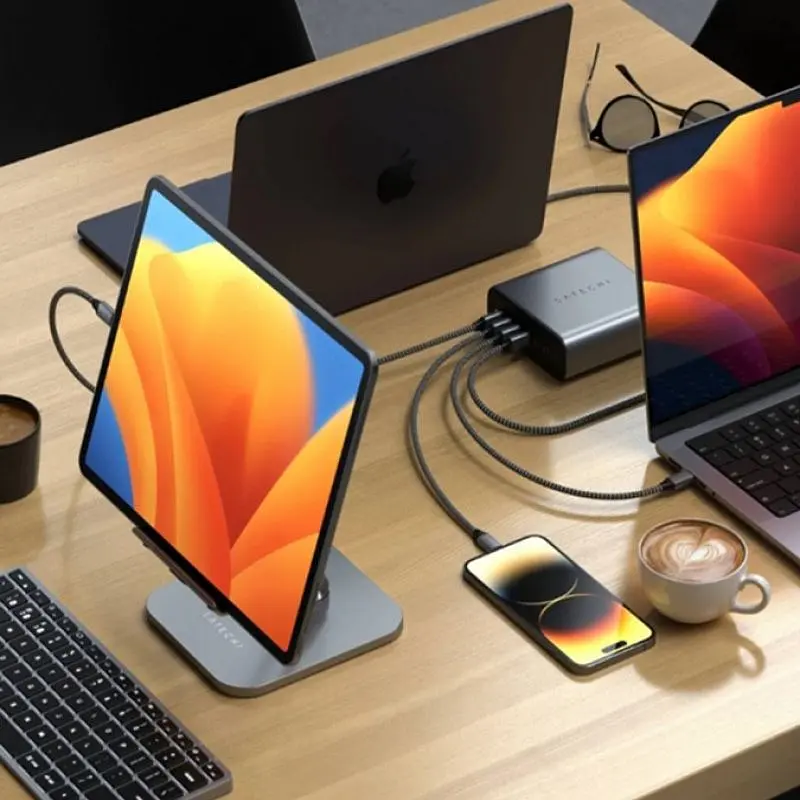 Сетевое зарядное устройство для Satechi 200 Вт USB-C 6-Port PD GaN Space Gray (ST-C200GM-EU) - фото 5