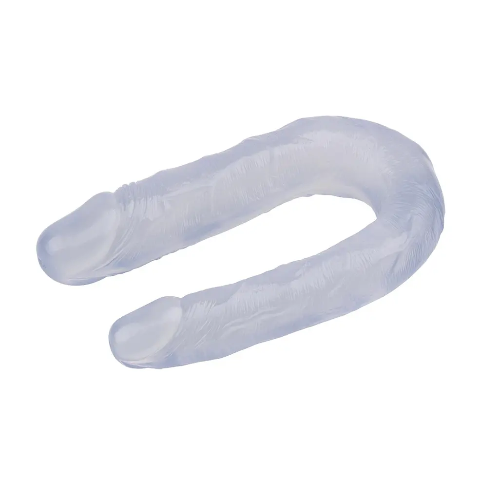 Двухсторонний фаллоимитатор Hi-Rubber Born To Create Pleasure 13 Inch 34 см прозрачный - фото 5