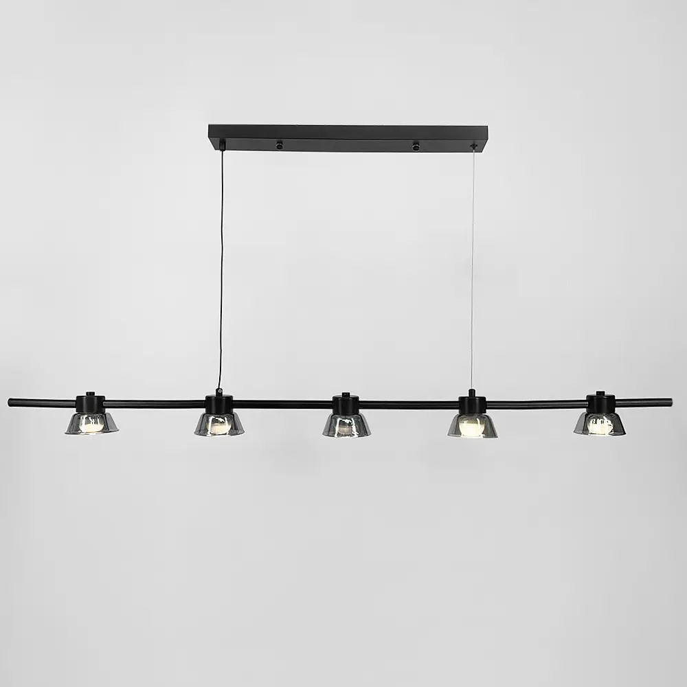 Удлиненная люстра HILDFRID на 5 плафонов Line.F MJ 179L-1200 BK - фото 4