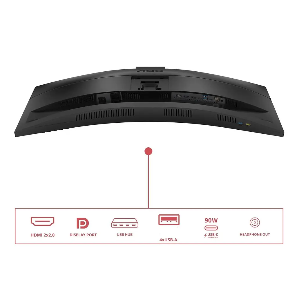 Монітор AOC 34" CU34E4CW Curved UWQHD VA 120Hz (CU34E4CW) - фото 7