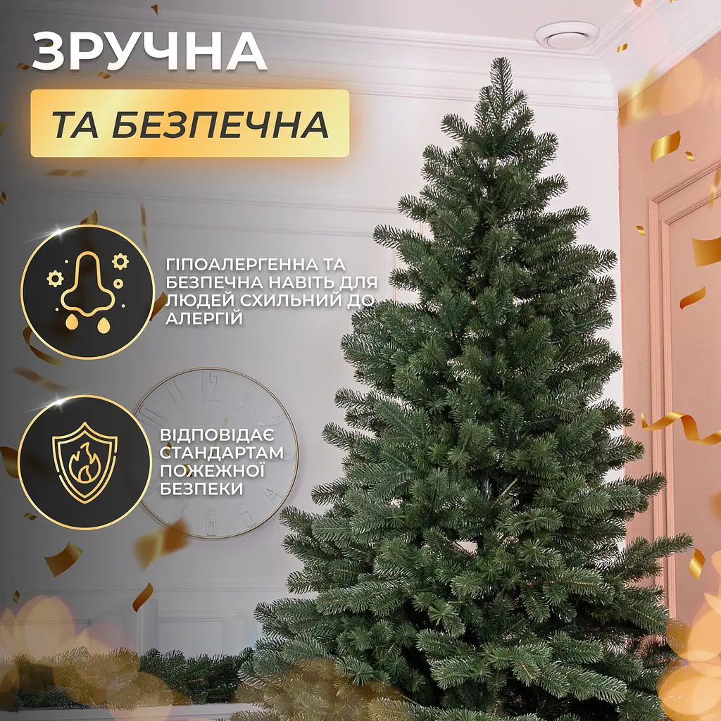 Лита штучна ялинка 2.5 м зелена новорічна Говерла Преміум LUGI TD-GOVGR25 - фото 6