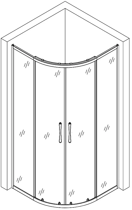 Душова кабіна Bravo WISLA N100FS без піддона - фото 5