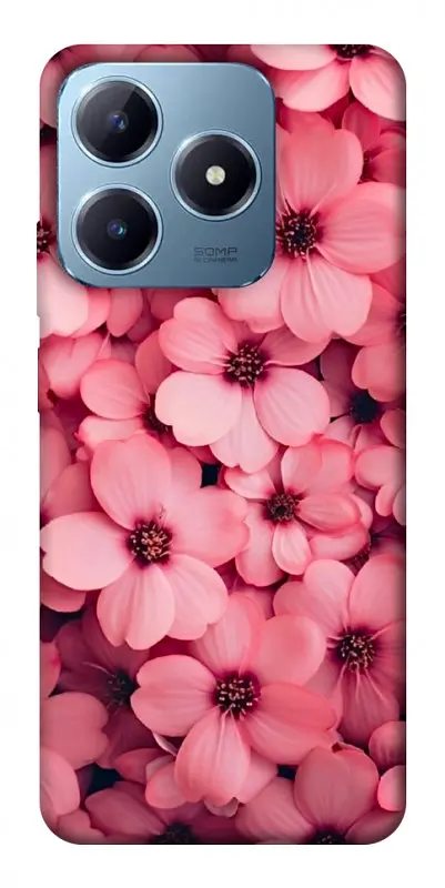 Чохол Demsky Pink flowers для Realme C63 4G