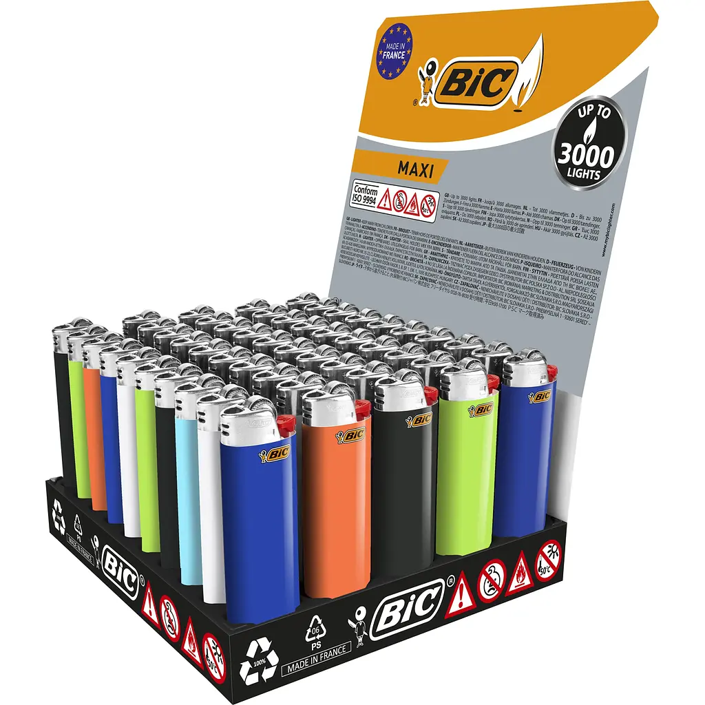 Уцінка. Запальничка BIC J26 Maxi 50 шт. в асортименті (3086125002843) - фото 3