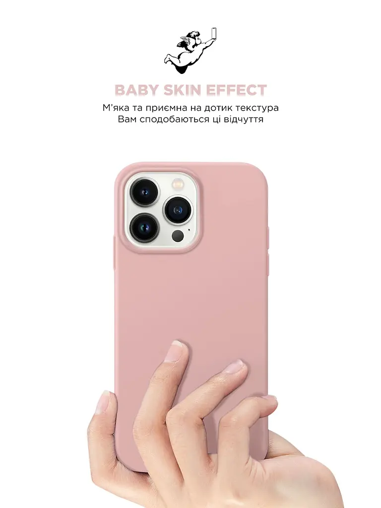 Силиконовый чехол для Apple iPhone 15 Pro, ICON2 Case, розовый, противоударный, панель, защита всего корпуса, матовая поверхность Soft Touch, выступает над дисплеем, совместим с защитными стеклами и пленками, с микрофиброй, ArmorStandart (ARM70525) - фото 8