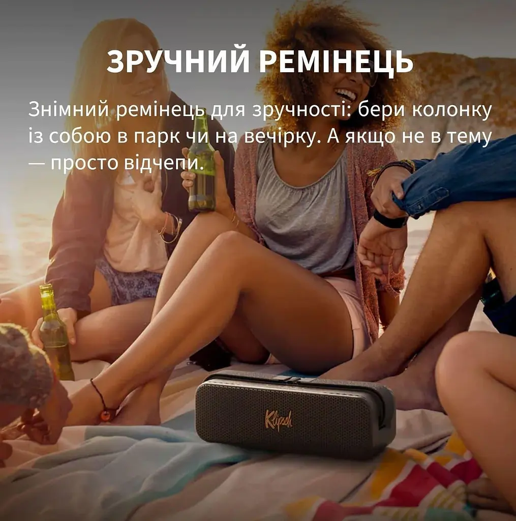 Портативна акустика Klipsch Portable Speaker Detroit Black (1072202) - фото 13