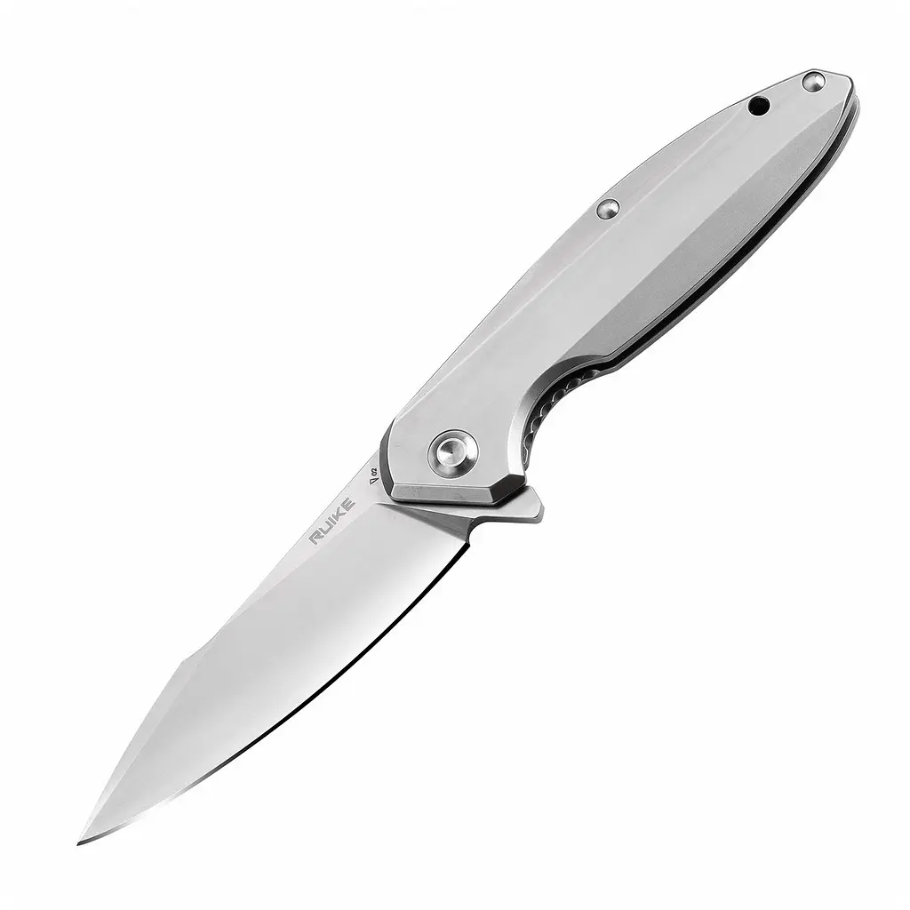 Ніж складаний туристичний Ruike P128-SF, (9.3 см) 14C28N/3cr14n сірий