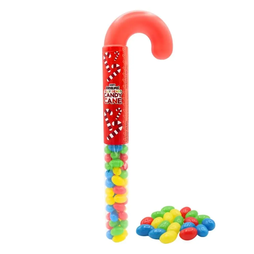 Тростина з драже Candy Realms Jelly Beans Candy Cane 80г