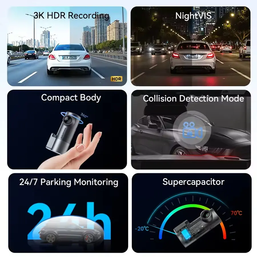 Відеореєстратор DDPAI Dashcam Mini Pro 3K - фото 3