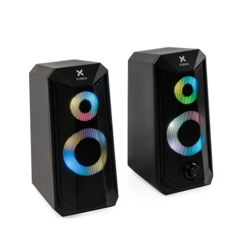 Колонки Vinga SP-200 LED USB Black - фото 3