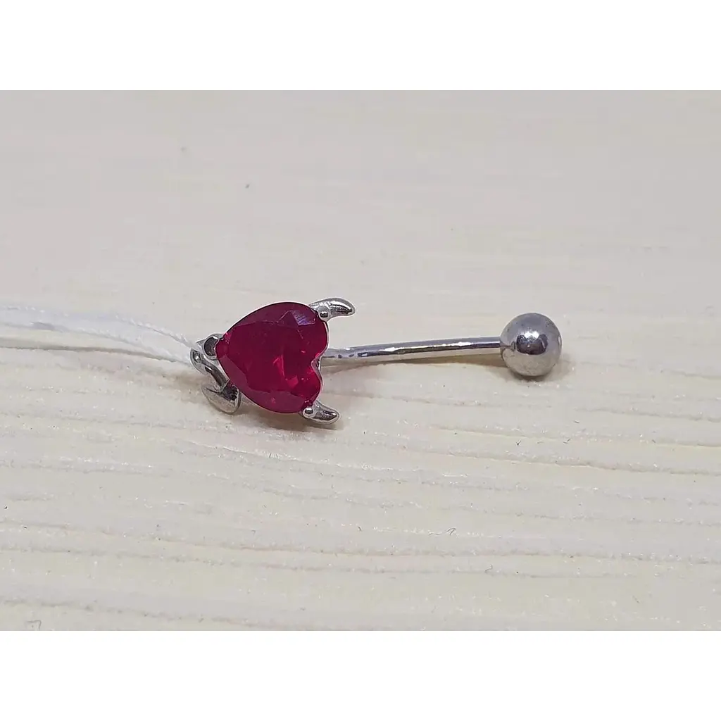 Серебряная серьга для пирсинга пупка Silvex 925. ПР2ФРБ/017 - фото 2