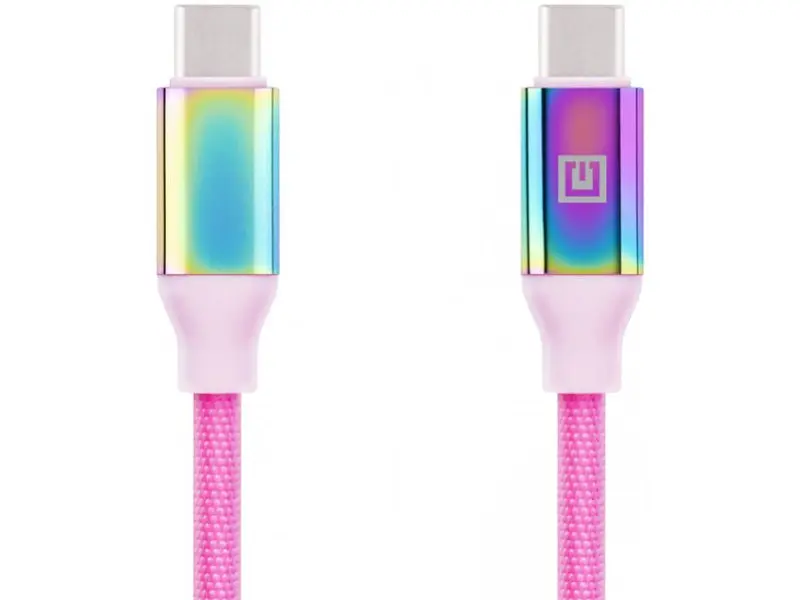 Кабель REAL-EL Premium USB Type C - Type C Rainbow 1m (EL123500053) - фото 5